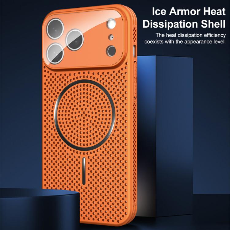 For iPhone 17 Pro Max Ice Armor Cooling Magnetic Airbag Shockproof Phone Case
