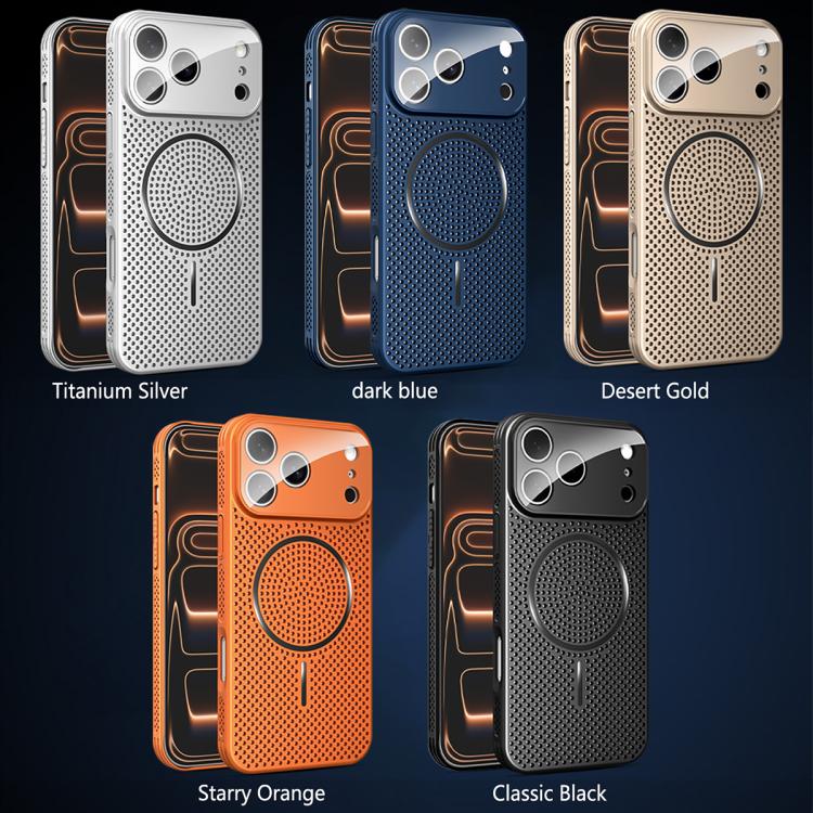 For iPhone 17 Pro Max Ice Armor Cooling Magnetic Airbag Shockproof Phone Case
