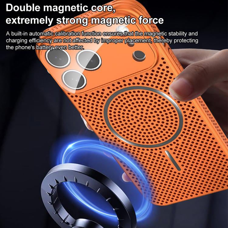 For iPhone 17 Pro Max Ice Armor Cooling Magnetic Airbag Shockproof Phone Case