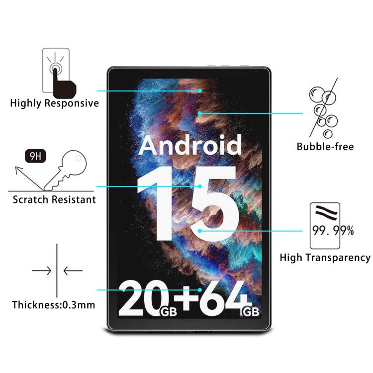 For Evermyth KB1004 10.1 inch 25pcs 9H 0.3mm Explosion-proof Tempered Glass Film