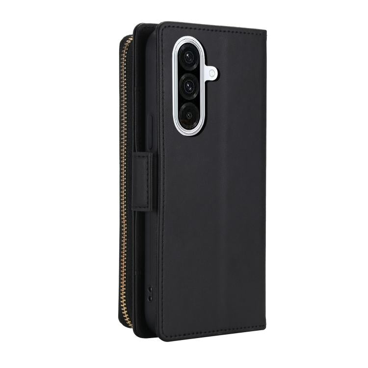 For Samsung Galaxy A54 5G Crossbody Diamond Lattice Zipper Wallet RFID Vegan Leather Phone Case