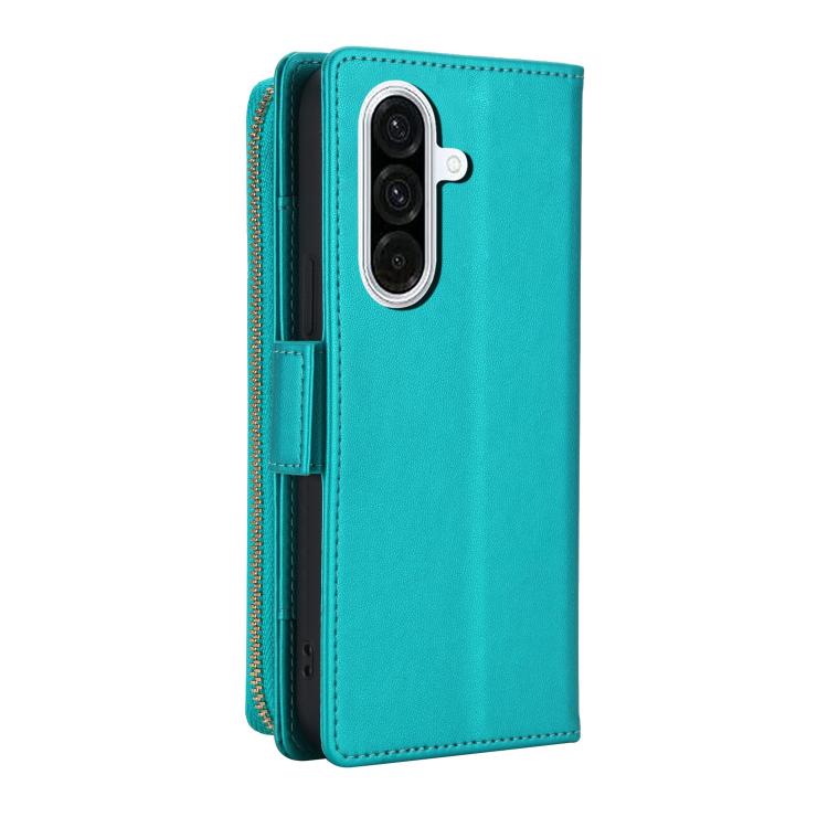 For Samsung Galaxy A54 5G Crossbody Diamond Lattice Zipper Wallet RFID Vegan Leather Phone Case