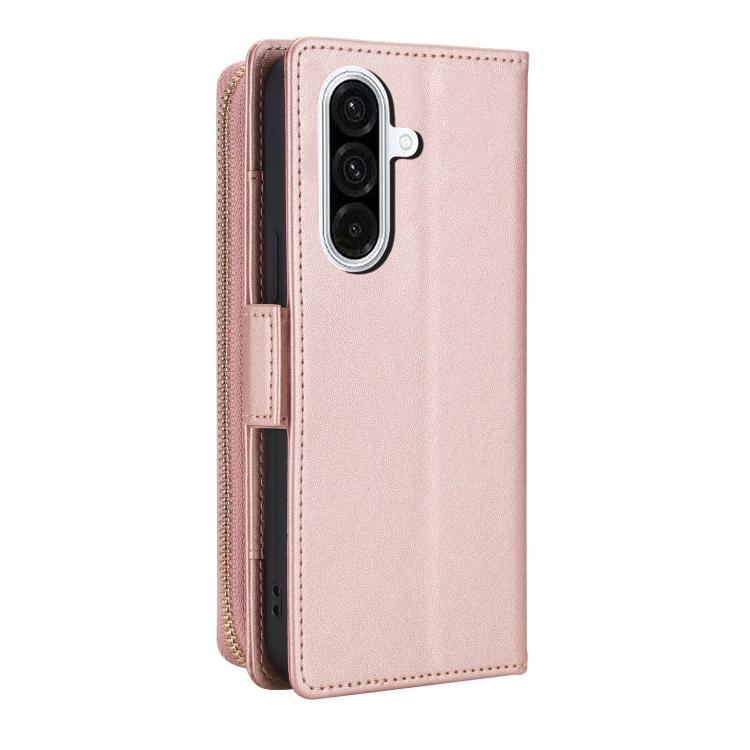 For Samsung Galaxy A57 5G Crossbody Diamond Lattice Zipper Wallet RFID Vegan Leather Phone Case