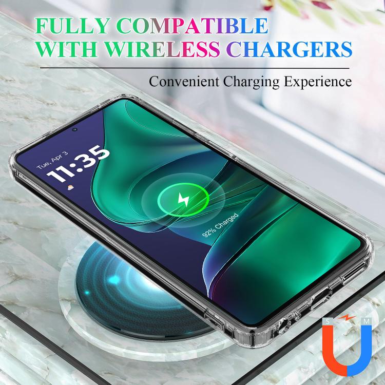 For Motorola Moto G Stylus 5G 2025 Large Hole Camera MagSafe Magnetic Clear Acrylic TPU Case - Transparent