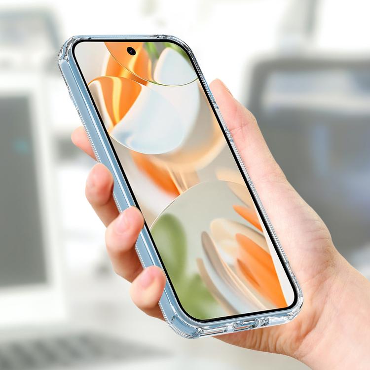 For Google Pixel 9 Pro Large Hole Camera MagSafe Magnetic Clear Acrylic TPU Case - Transparent