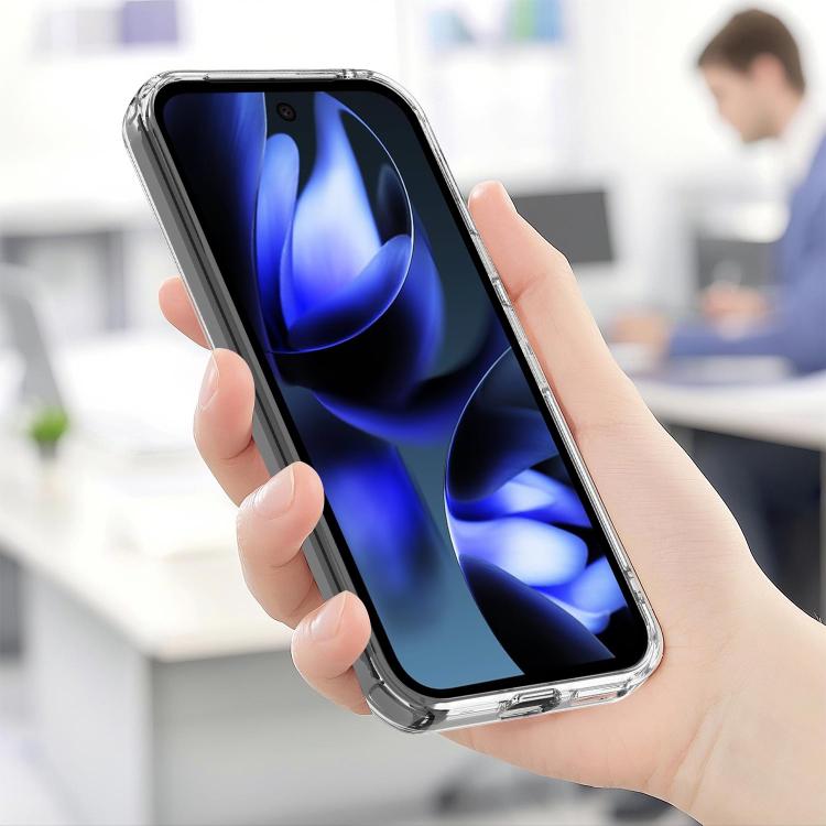 For Google Pixel 9a Large Hole Camera MagSafe Magnetic Clear Acrylic TPU Case - Transparent