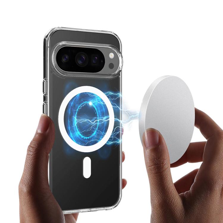 For Google Pixel 10 Pro Large Hole Camera MagSafe Magnetic Clear Acrylic TPU Case - Transparent