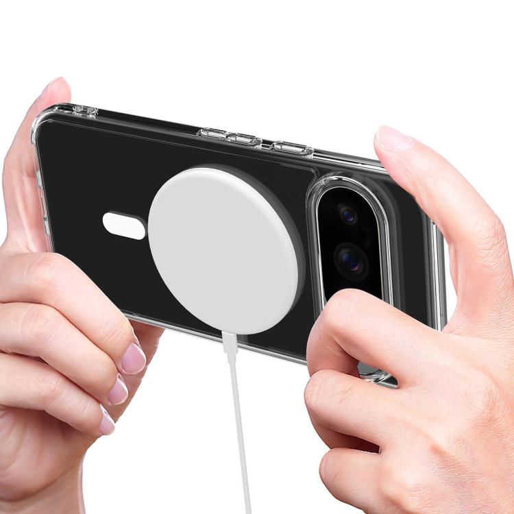 For Google Pixel 10 Pro Large Hole Camera MagSafe Magnetic Clear Acrylic TPU Case - Transparent