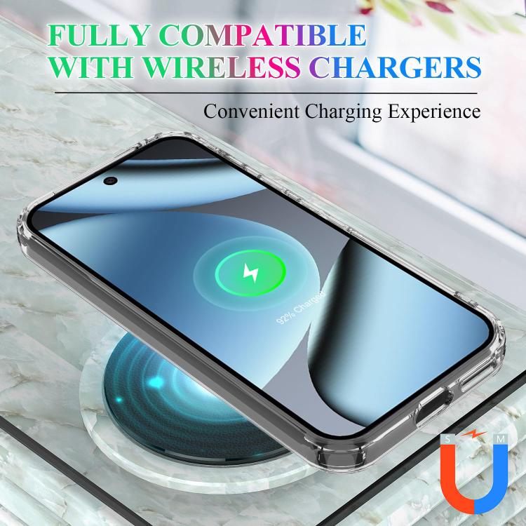 For Google Pixel 10 Pro Large Hole Camera MagSafe Magnetic Clear Acrylic TPU Case - Transparent