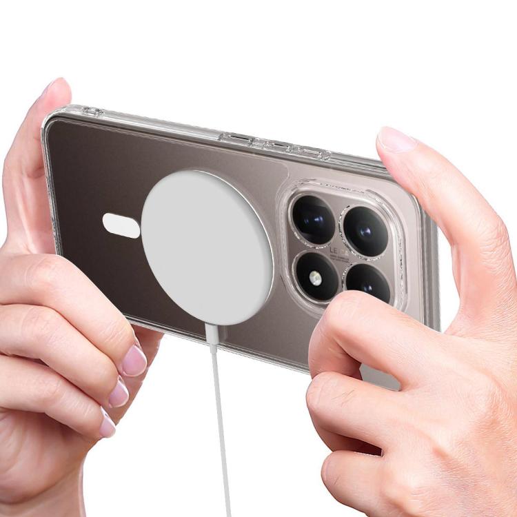 For Xiaomi 15T 5G Large Hole Camera MagSafe Magnetic Clear Acrylic TPU Case - Transparent