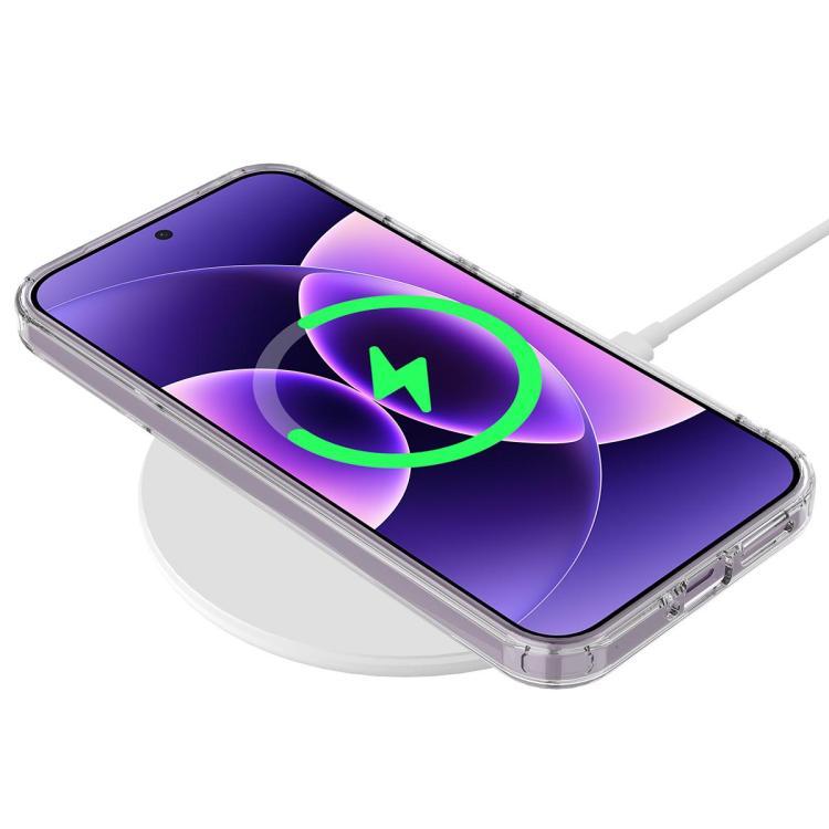 For Xiaomi 17 Pro Max Large Hole Camera MagSafe Magnetic Clear Acrylic TPU Case - Transparent