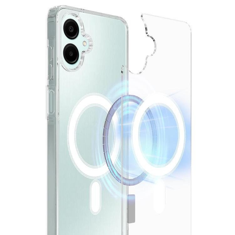 For Samsung Galaxy A05 Large Hole Camera MagSafe Magnetic Clear Acrylic TPU Case - Transparent