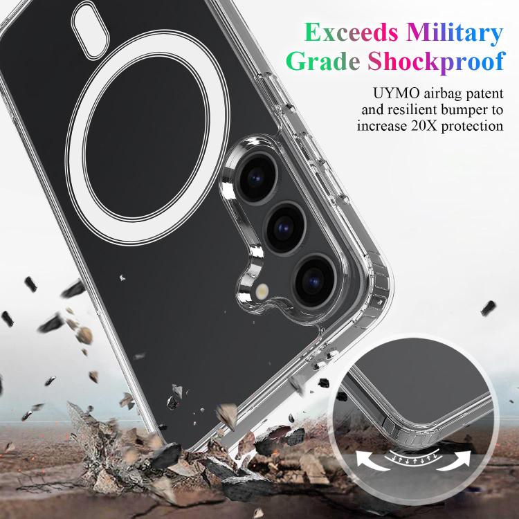 For Samsung Galaxy A05S Large Hole Camera MagSafe Magnetic Clear Acrylic TPU Case - Transparent