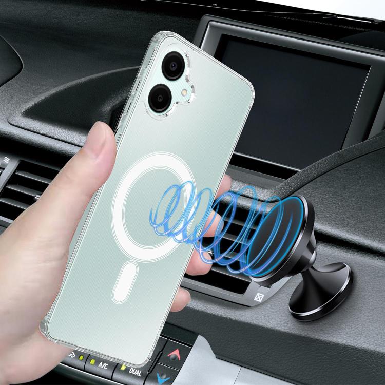 For Samsung Galaxy A07 5G / 4G Large Hole Camera MagSafe Magnetic Clear Acrylic TPU Case - Transparent