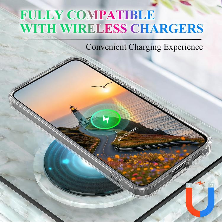 For Samsung Galaxy A35 5G Large Hole Camera MagSafe Magnetic Clear Acrylic TPU Case - Transparent