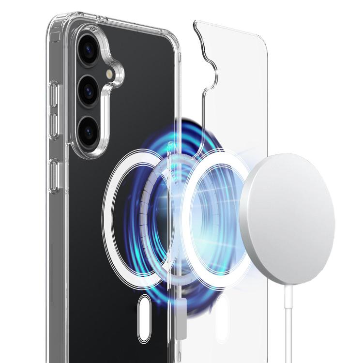 For Samsung Galaxy M34 5G / F34 Large Hole Camera MagSafe Magnetic Clear Acrylic TPU Case - Transparent