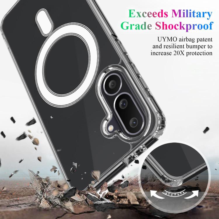 For Samsung Galaxy M56 5G / F56 5G Large Hole Camera MagSafe Magnetic Clear Acrylic TPU Case - Transparent