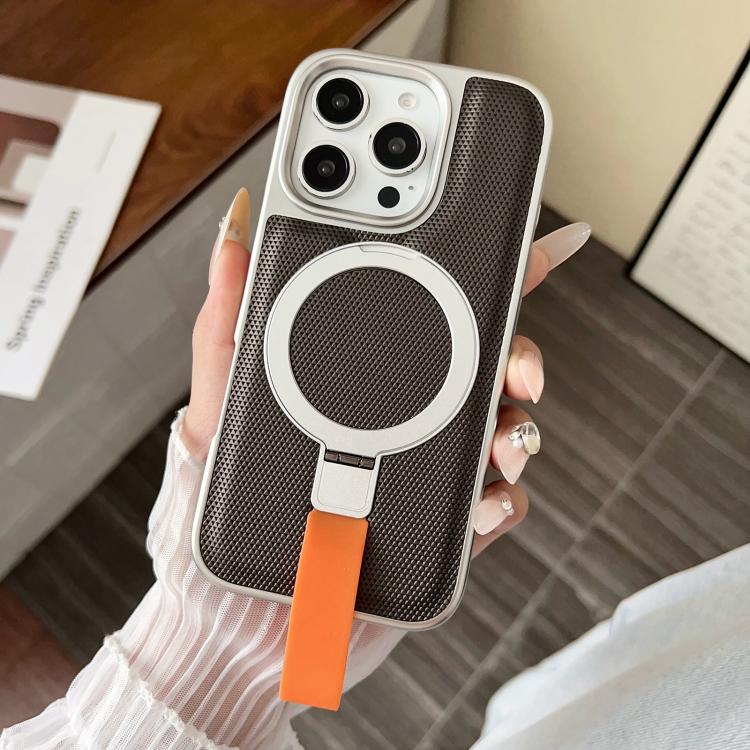 For iPhone 13 Pro Max Electroplated Diamond Texture Ring Magnetic Holder Phone Case