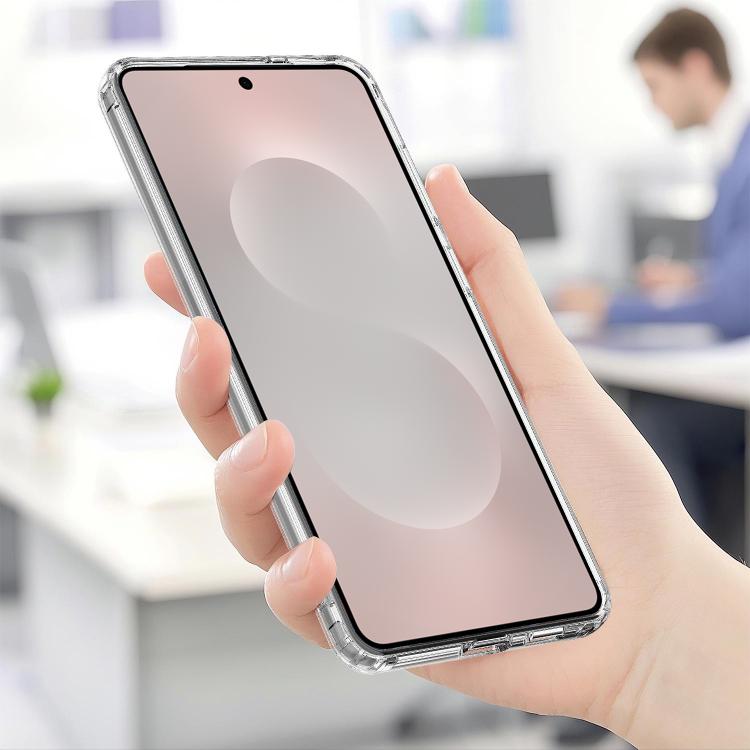For Samsung Galaxy S25 Edge 5G Large Hole Camera MagSafe Magnetic Clear Acrylic TPU Case - Transparent