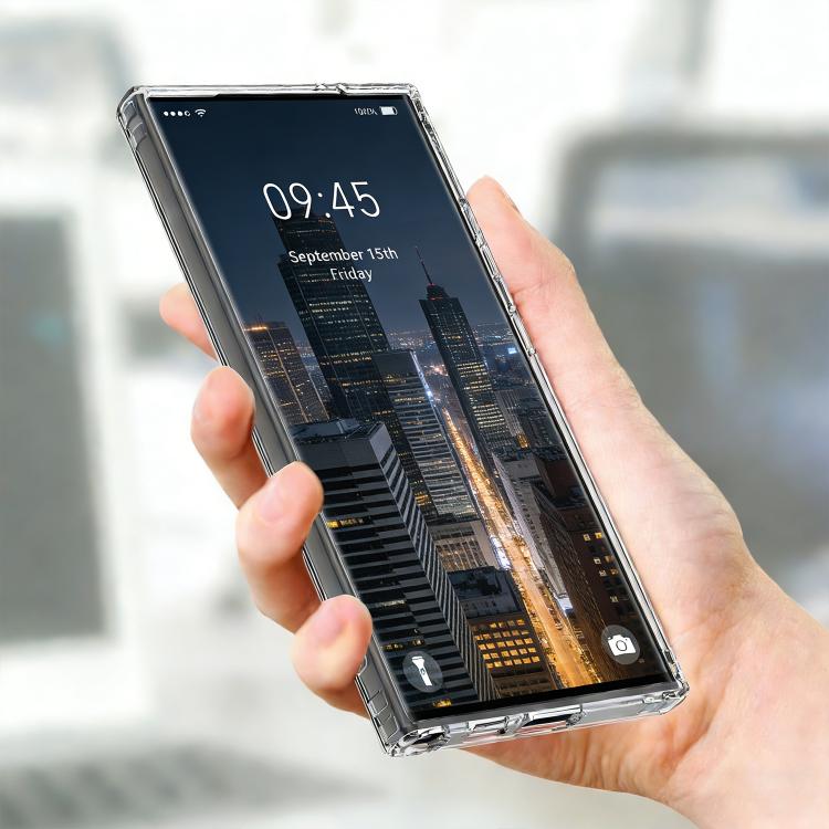 For Samsung Galaxy S26 Ultra 5G Large Hole Camera MagSafe Magnetic Clear Acrylic TPU Case - Transparent