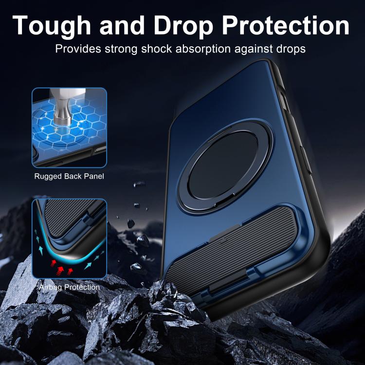 For iPhone Air ShellGod Magnetic Rotation Holder Lens Shield PC TPU Hybrid Phone Case