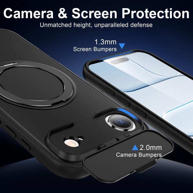 For iPhone Air ShellGod Magnetic Rotation Holder Lens Shield PC TPU Hybrid Phone Case