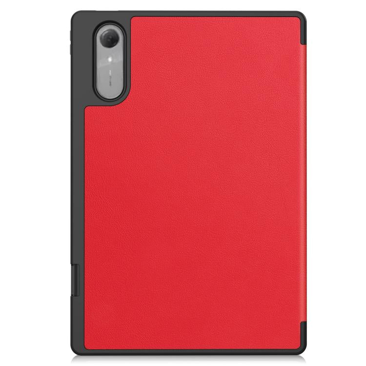 For Lenovo Idea Tab Pro Gen2 13.0 Custer TPU Pure Color 3-Fold Holder Smart Leather Tablet Case with Pen Tray