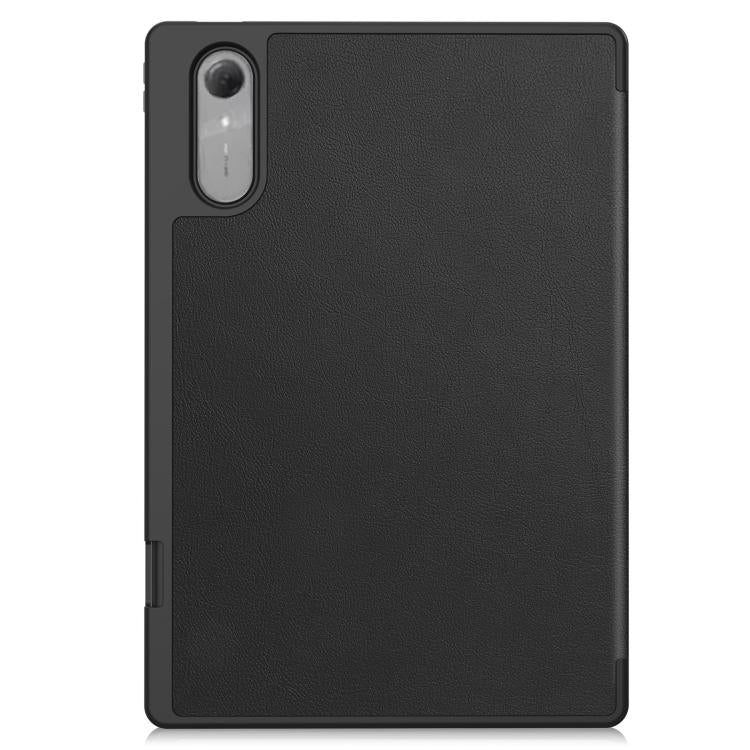 For Lenovo Idea Tab Pro Gen2 13.0 Custer TPU Pure Color 3-Fold Holder Smart Leather Tablet Case with Pen Tray