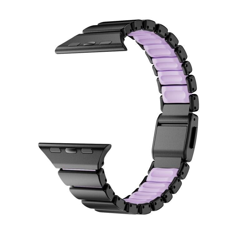 For Apple Watch 46mm / 49mm / 45mm / 44mm One-bead Waist Stainless Steel Norman Buckle Magnetic Watch Band