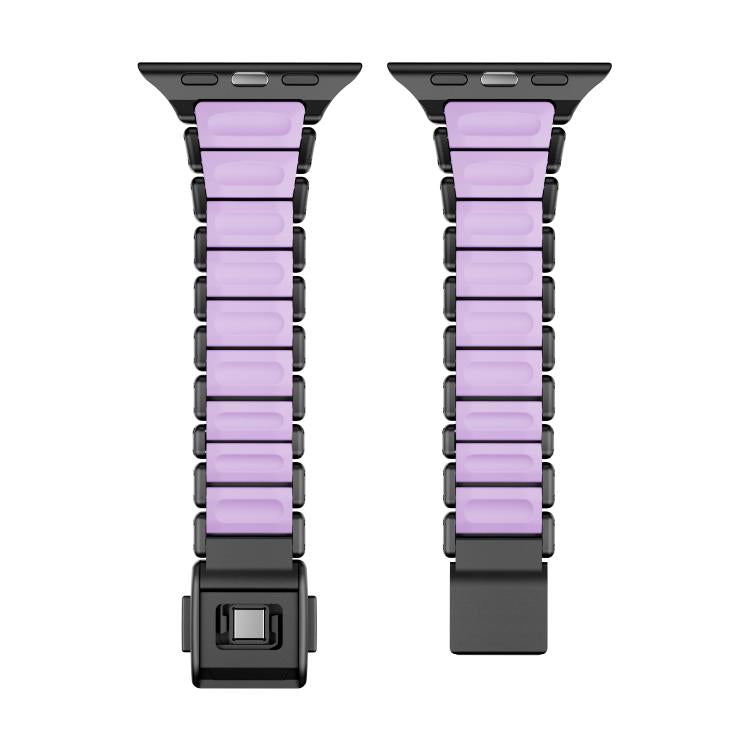 For Apple Watch 46mm / 49mm / 45mm / 44mm One-bead Waist Stainless Steel Norman Buckle Magnetic Watch Band