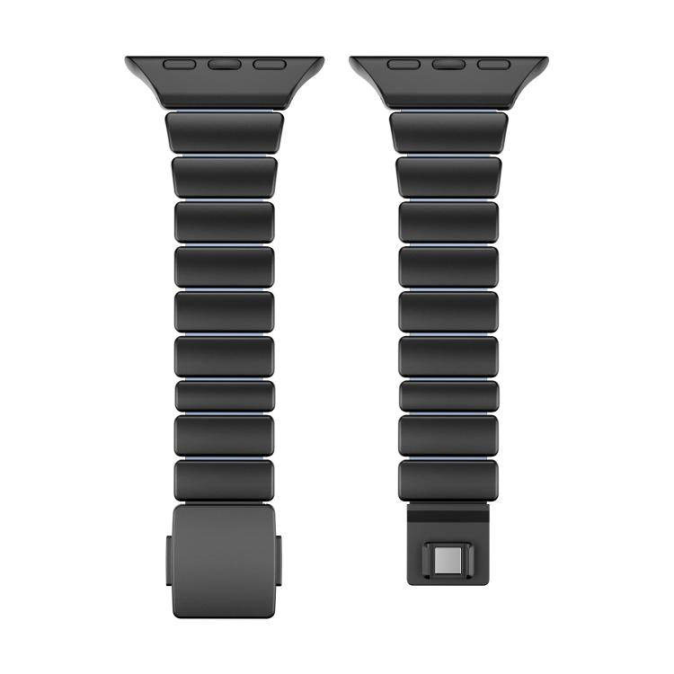 For Apple Watch 46mm / 49mm / 45mm / 44mm One-bead Waist Stainless Steel Norman Buckle Magnetic Watch Band