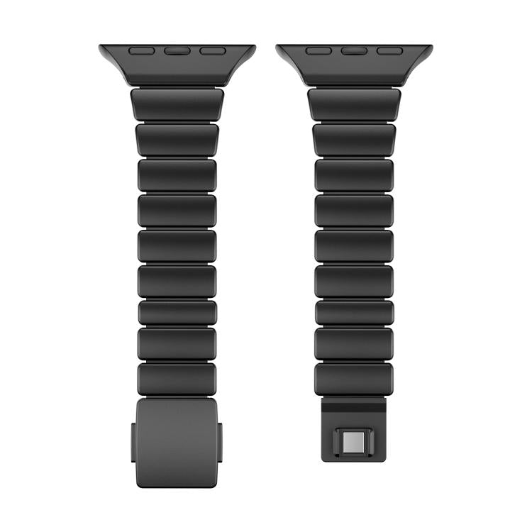 For Apple Watch 46mm / 49mm / 45mm / 44mm One-bead Waist Stainless Steel Norman Buckle Magnetic Watch Band