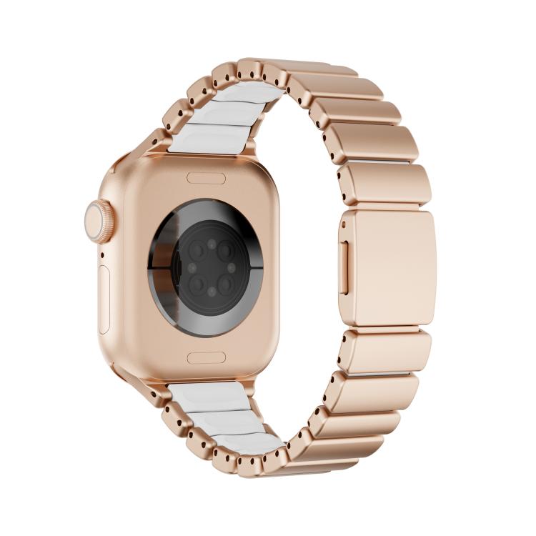 For Apple Watch 46mm / 49mm / 45mm / 44mm One-bead Waist Stainless Steel Norman Buckle Magnetic Watch Band