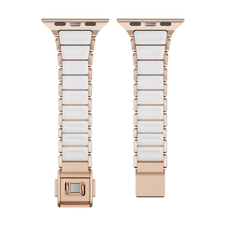 For Apple Watch 46mm / 49mm / 45mm / 44mm One-bead Waist Stainless Steel Norman Buckle Magnetic Watch Band