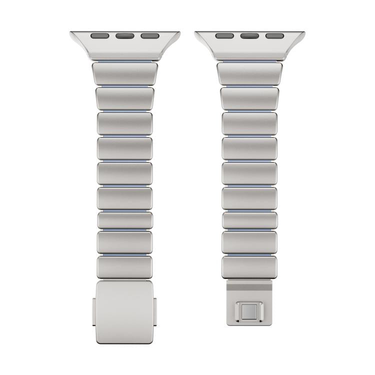 For Apple Watch 42mm / 41mm / 40mm / 38mm One-bead Waist Stainless Steel Norman Buckle Magnetic Watch Band