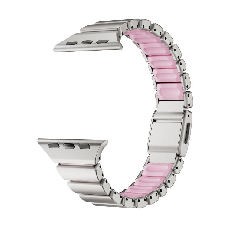 For Apple Watch 42mm / 41mm / 40mm / 38mm One-bead Waist Stainless Steel Norman Buckle Magnetic Watch Band