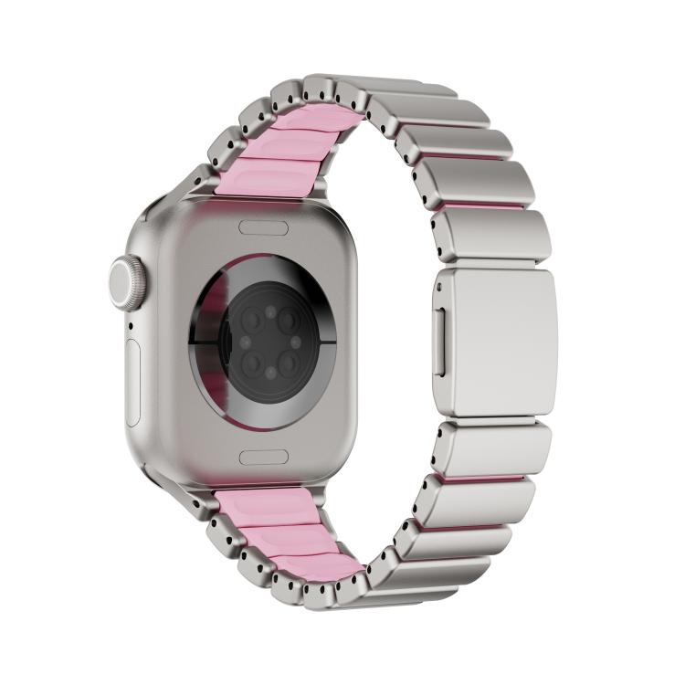 For Apple Watch 42mm / 41mm / 40mm / 38mm One-bead Waist Stainless Steel Norman Buckle Magnetic Watch Band