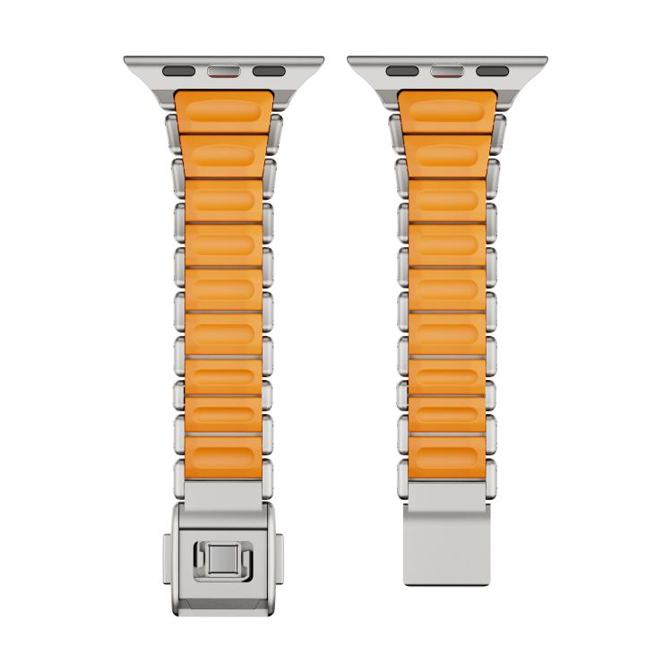 For Apple Watch 42mm / 41mm / 40mm / 38mm One-bead Waist Stainless Steel Norman Buckle Magnetic Watch Band