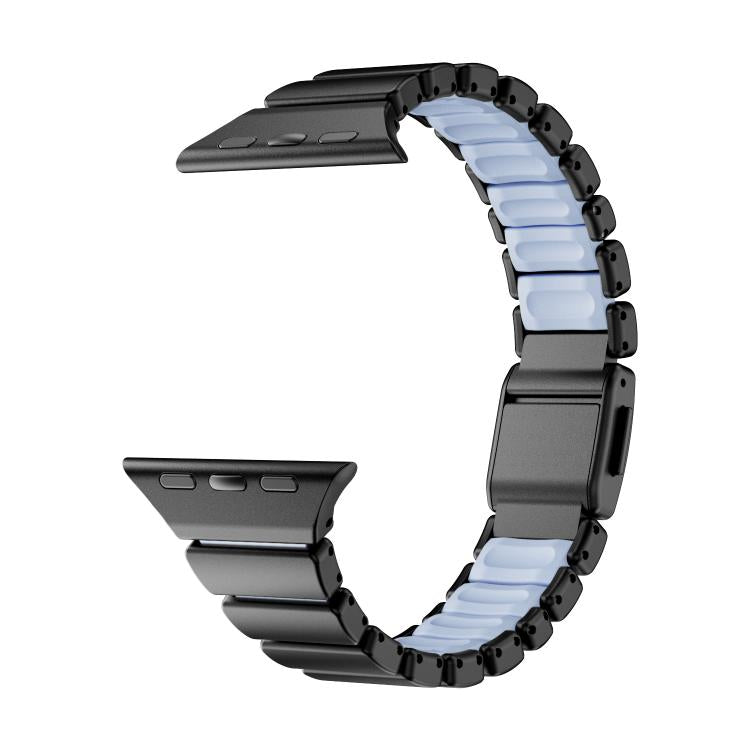 For Apple Watch 42mm / 41mm / 40mm / 38mm One-bead Waist Stainless Steel Norman Buckle Magnetic Watch Band