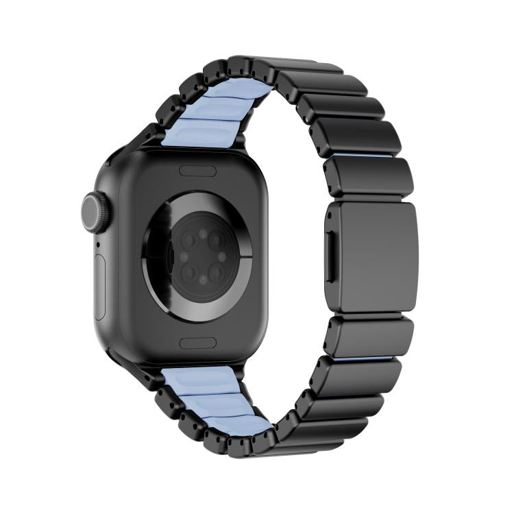 For Apple Watch 42mm / 41mm / 40mm / 38mm One-bead Waist Stainless Steel Norman Buckle Magnetic Watch Band