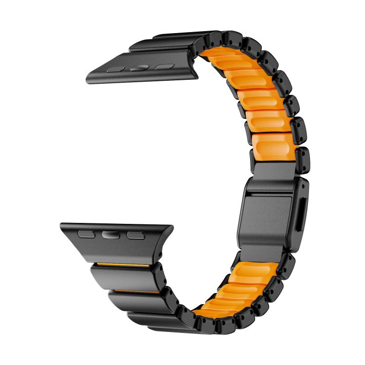 For Apple Watch 42mm / 41mm / 40mm / 38mm One-bead Waist Stainless Steel Norman Buckle Magnetic Watch Band