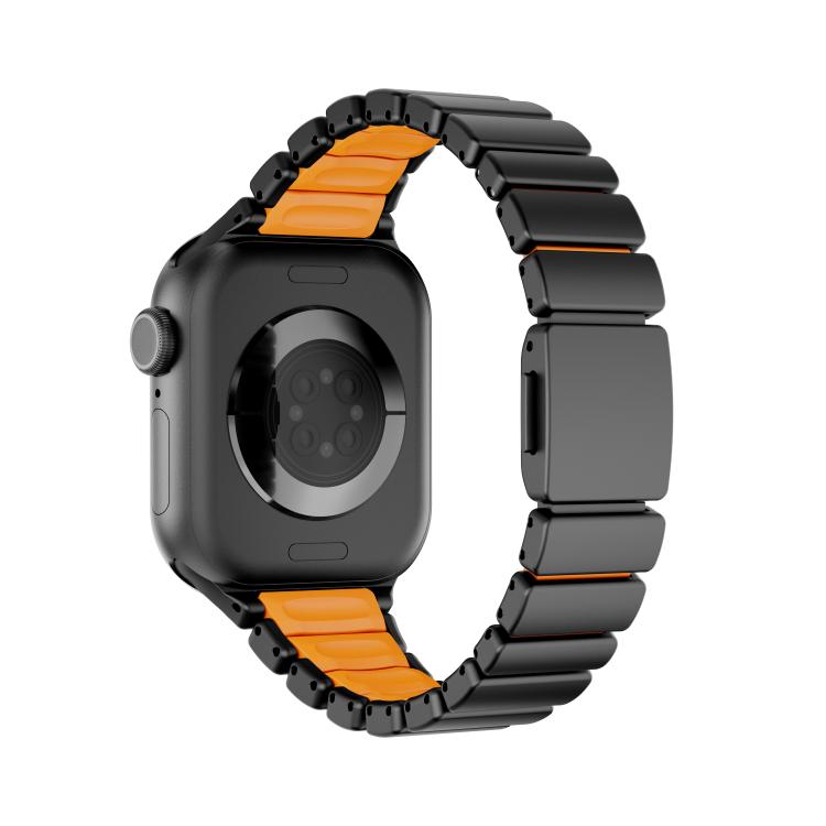 For Apple Watch 42mm / 41mm / 40mm / 38mm One-bead Waist Stainless Steel Norman Buckle Magnetic Watch Band