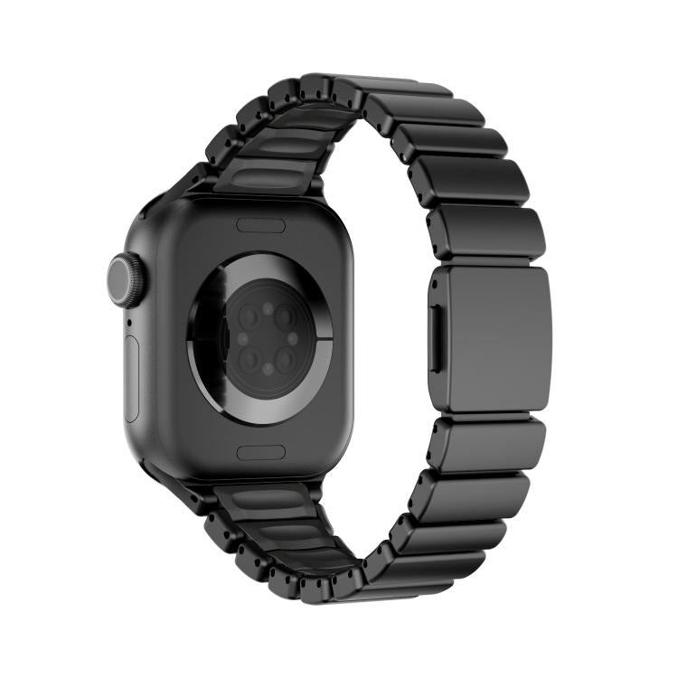 For Apple Watch 42mm / 41mm / 40mm / 38mm One-bead Waist Stainless Steel Norman Buckle Magnetic Watch Band
