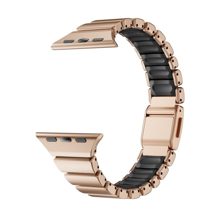 For Apple Watch 42mm / 41mm / 40mm / 38mm One-bead Waist Stainless Steel Norman Buckle Magnetic Watch Band