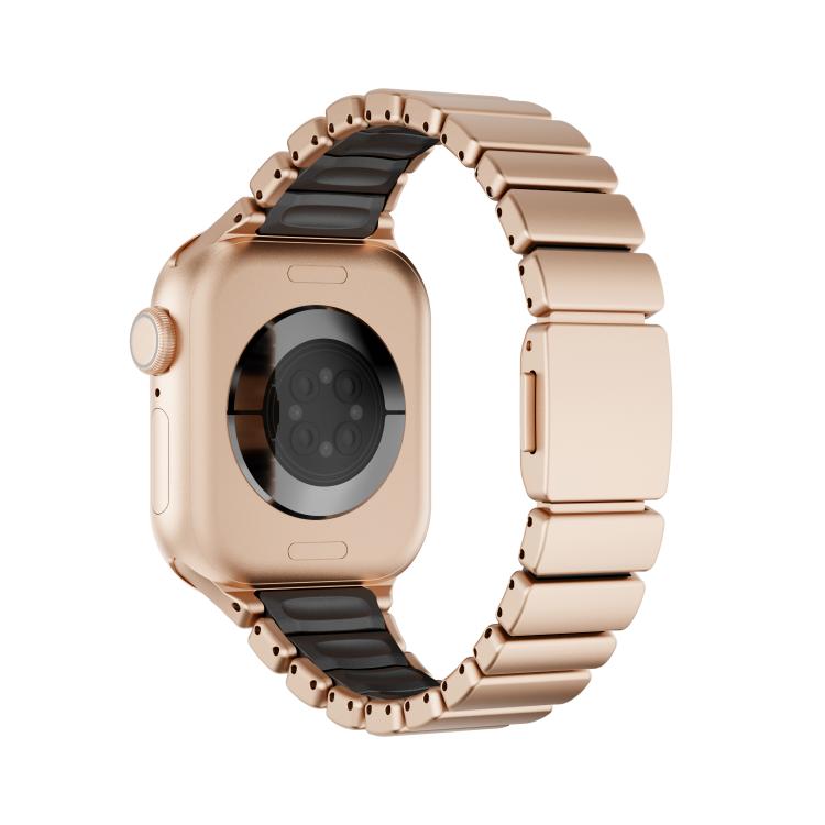 For Apple Watch 42mm / 41mm / 40mm / 38mm One-bead Waist Stainless Steel Norman Buckle Magnetic Watch Band