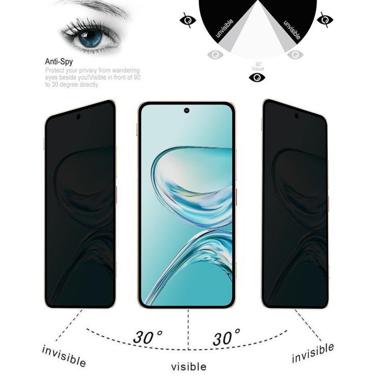For ZTE nubia Focus 2 Ultra 5G 25pcs Full Cover Anti-spy Silk Screen Tempered Glass Film