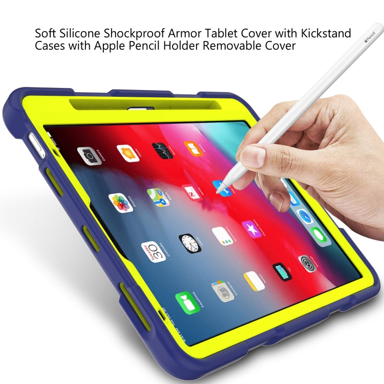 LT-T Contrast Color Shockproof Silicone + PC Protective Case with Holder For iPad Air 2022 / 2020 10.9