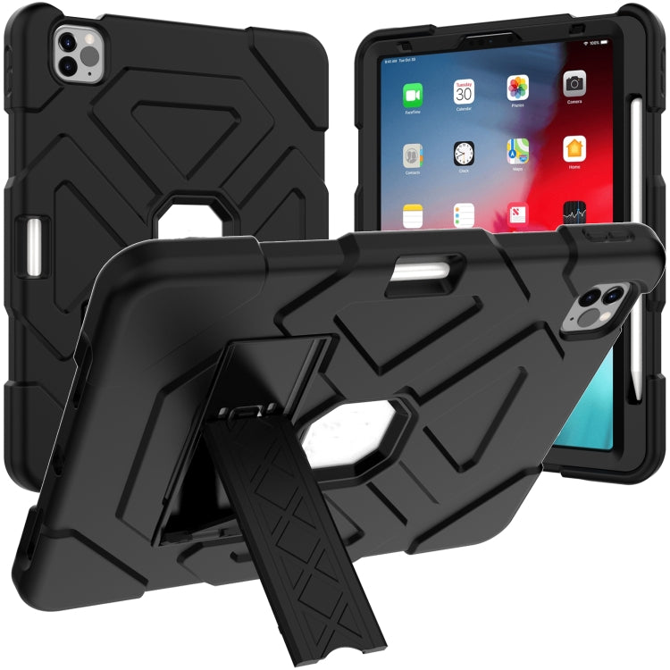 LT-T Contrast Color Shockproof Silicone + PC Protective Case with Holder For iPad Air 2022 / 2020 10.9