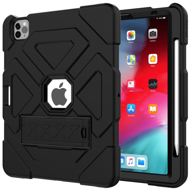 LT-T Contrast Color Shockproof Silicone + PC Protective Case with Holder For iPad Air 2022 / 2020 10.9