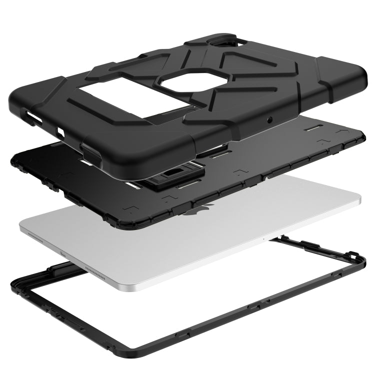LT-T Contrast Color Shockproof Silicone + PC Protective Case with Holder For iPad Air 2022 / 2020 10.9
